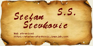 Stefan Stevković vizit kartica